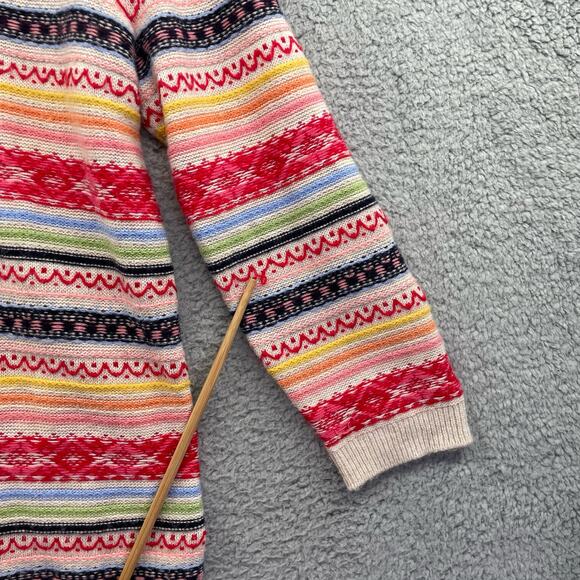 TALBOTS Striped Sweater Women's MP Lambswool Rainbow Colorful Fair Isle Twee - Picture 8 of 10